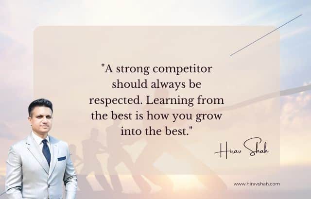 A strong competitor should always be respected.
